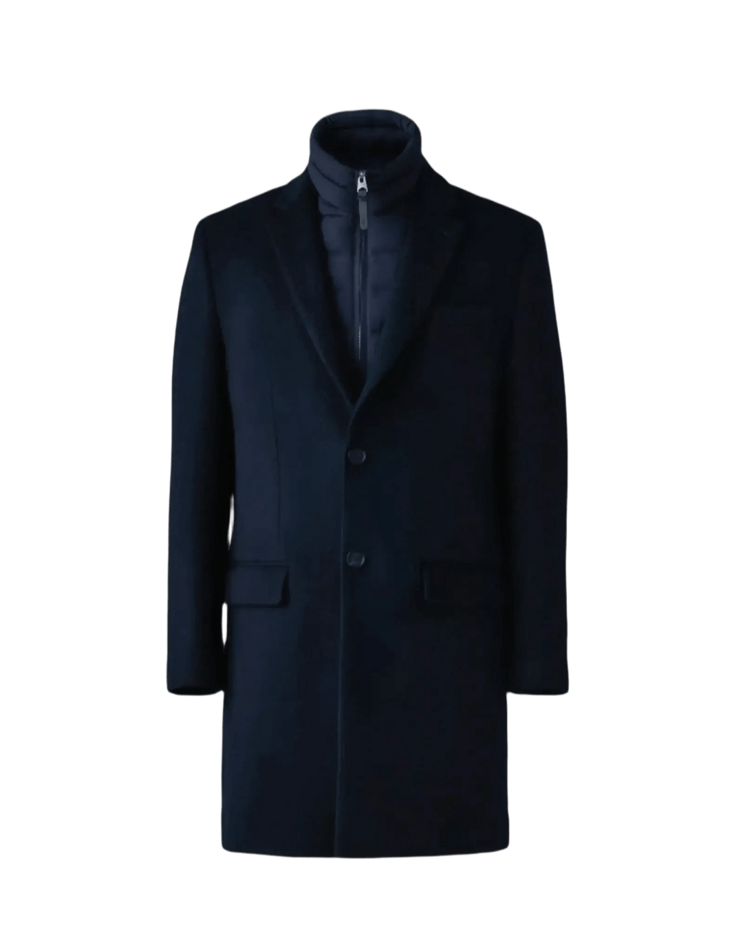MACKAGE : SKAI - SLB Manteau de lainage 3 - en - 1 avec doublure de duvet amovible bleu marine - Lothaire