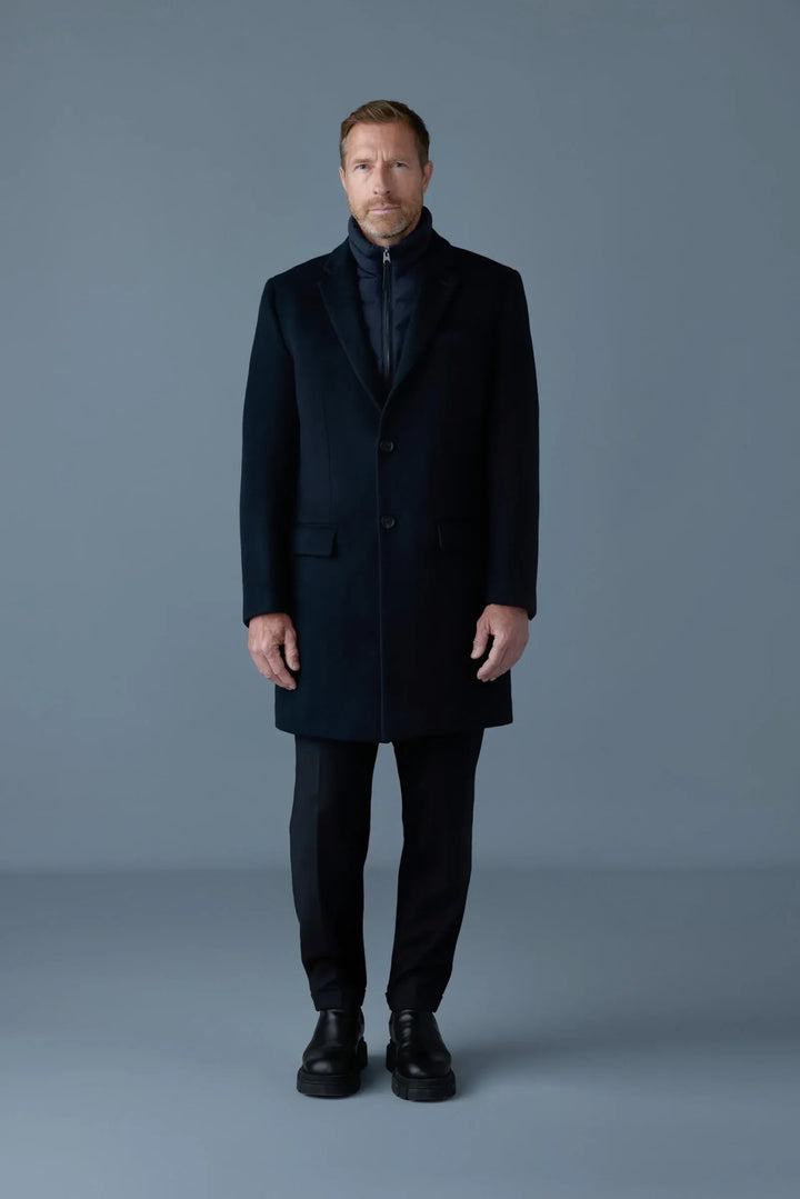 MACKAGE : SKAI - SLB Manteau de lainage 3 - en - 1 avec doublure de duvet amovible bleu marine - Lothaire