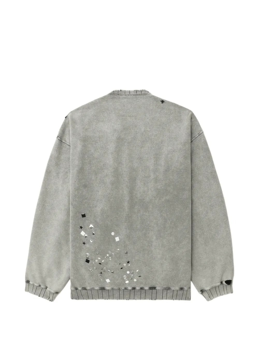 MAISON MIHARA - Sweat à effet usé à ornements gris - Lothaire