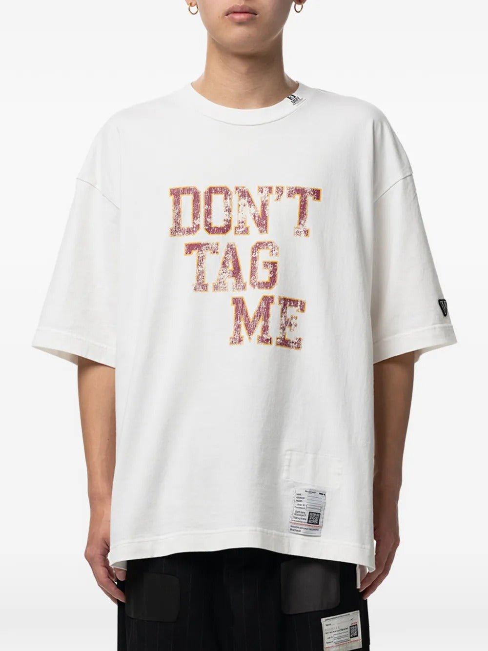 MAISON MIHARA - T-Shirts imprimé Don't Tag Me Blanc - Lothaire