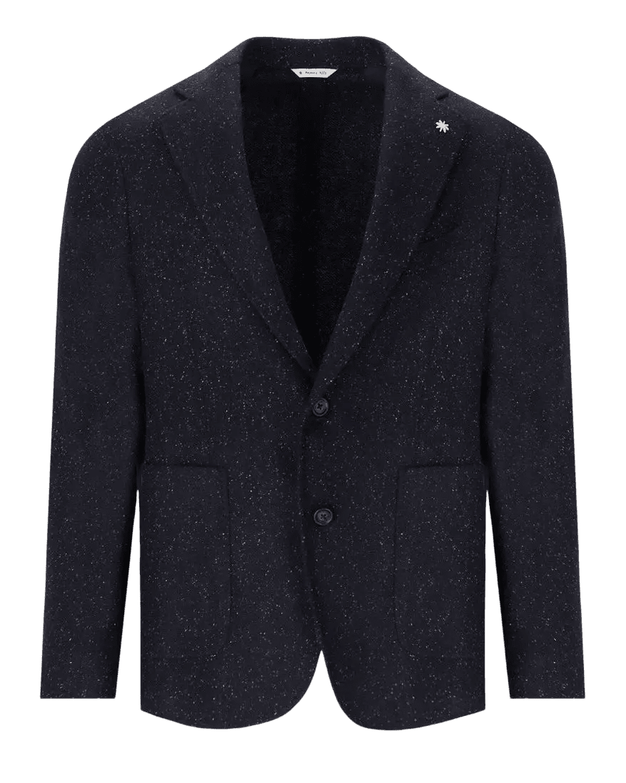MANUEL RITZ - Melange Bleasted Veste Marine profond - Lothaire