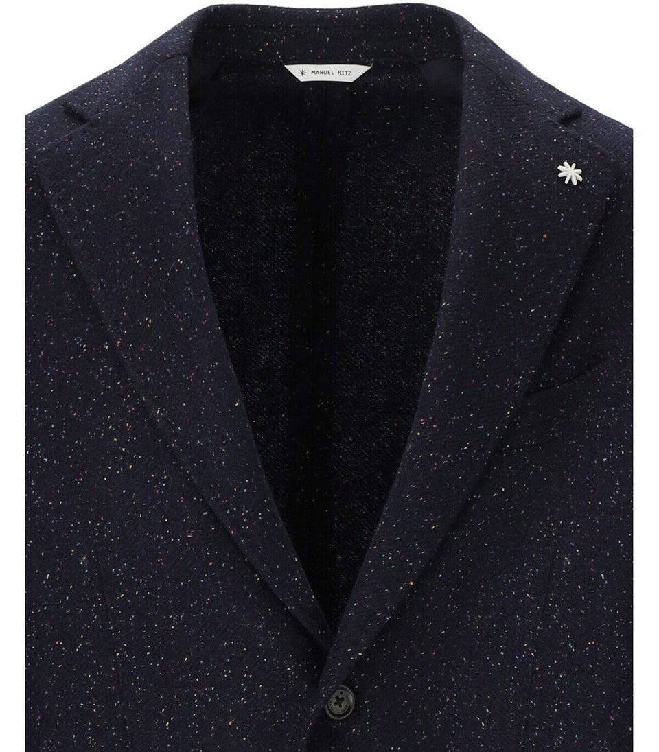 MANUEL RITZ - Melange Bleasted Veste Marine profond - Lothaire