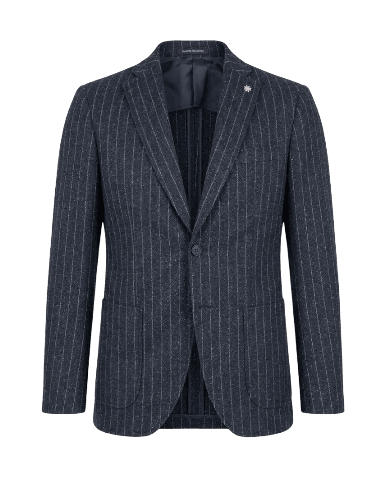 MANUEL RITZ - Veste Slim à Rayures Tennis Bleu - Lothaire