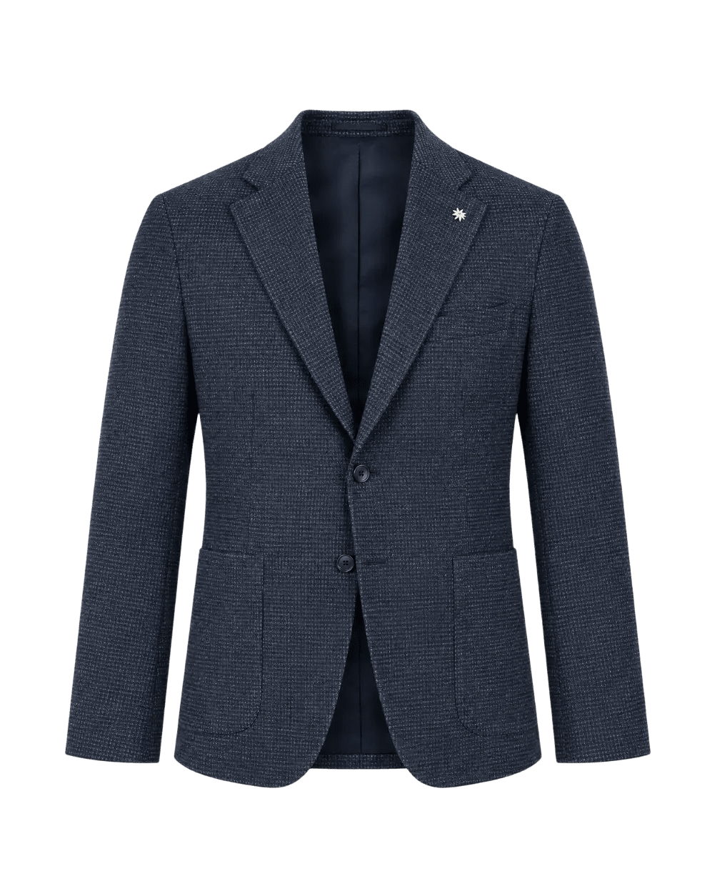 MANUEL RITZ - Veste slim en coton mélangé Bleu - Lothaire
