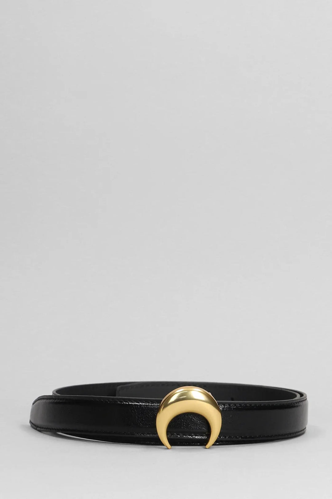 MARINE SERRE - CEINTURE en cuir noir boucle dorée - Lothaire