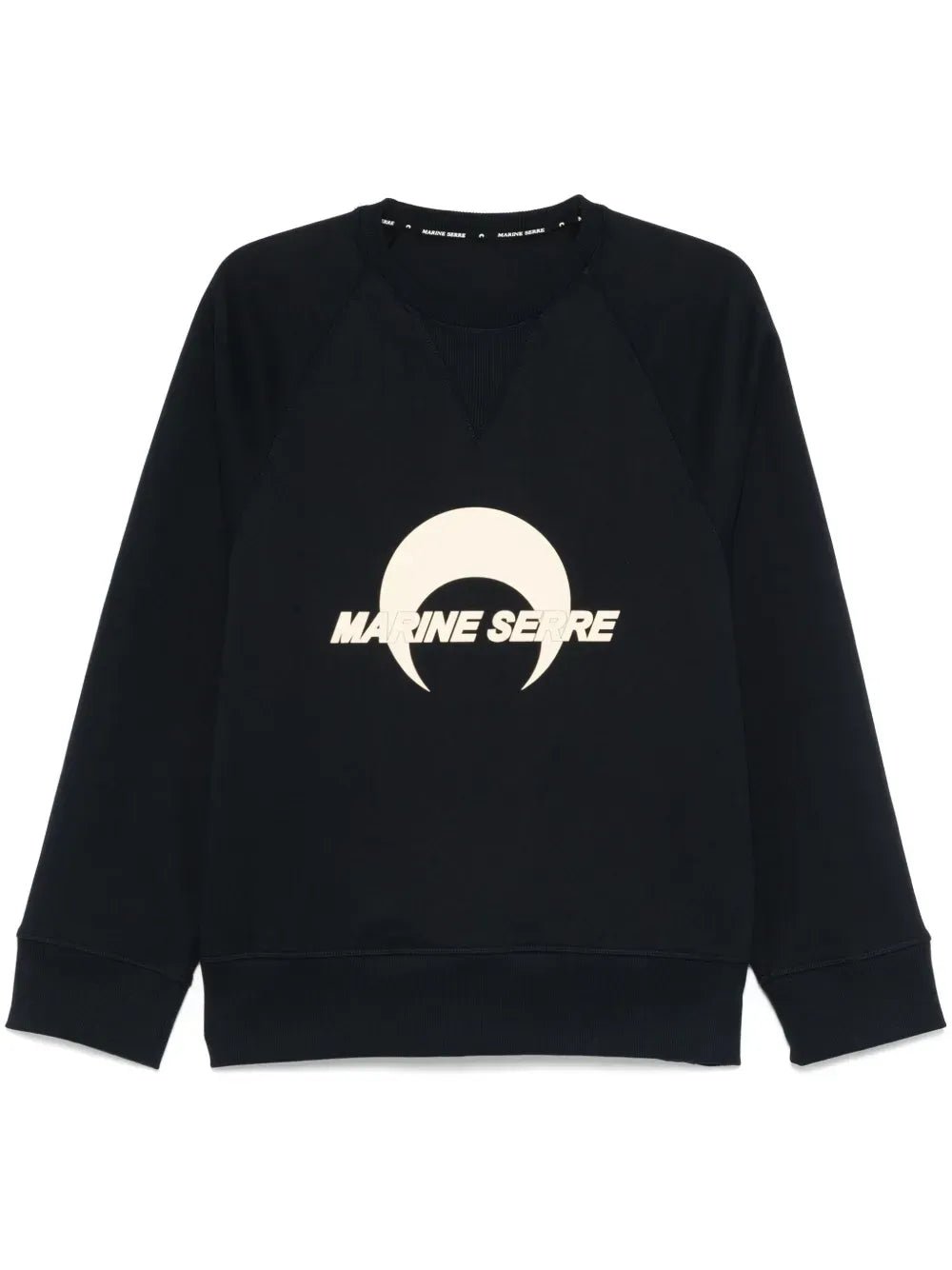 Marine Serre - sweat en polaire à logo imprimé bleu marine - Lothaire