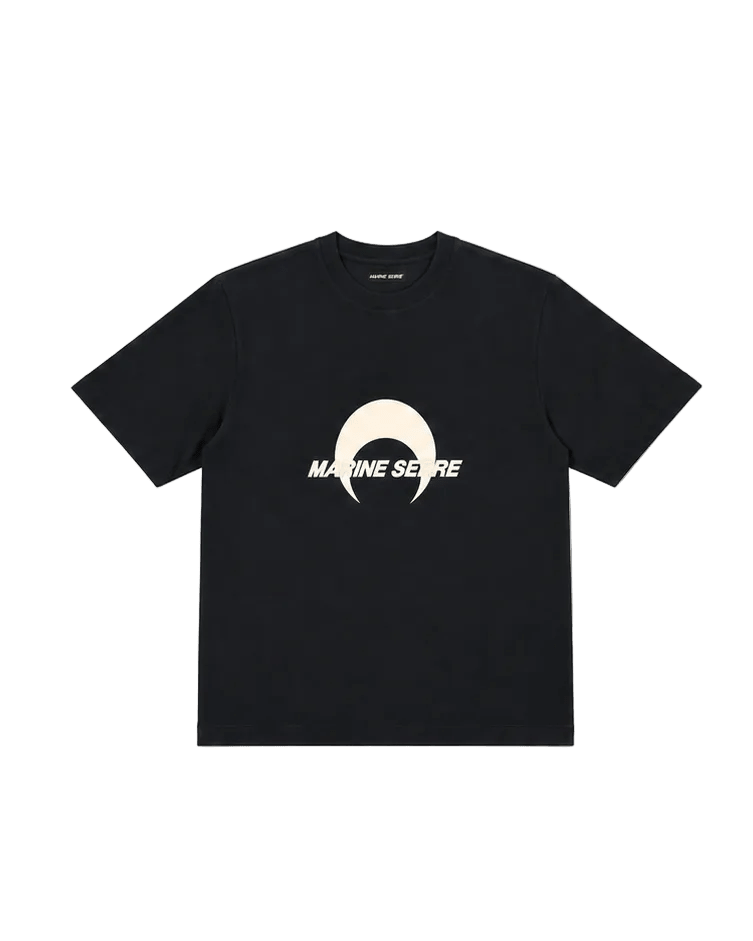 MARINE SERRE - T-shirt Logo bleu Marine - Lothaire