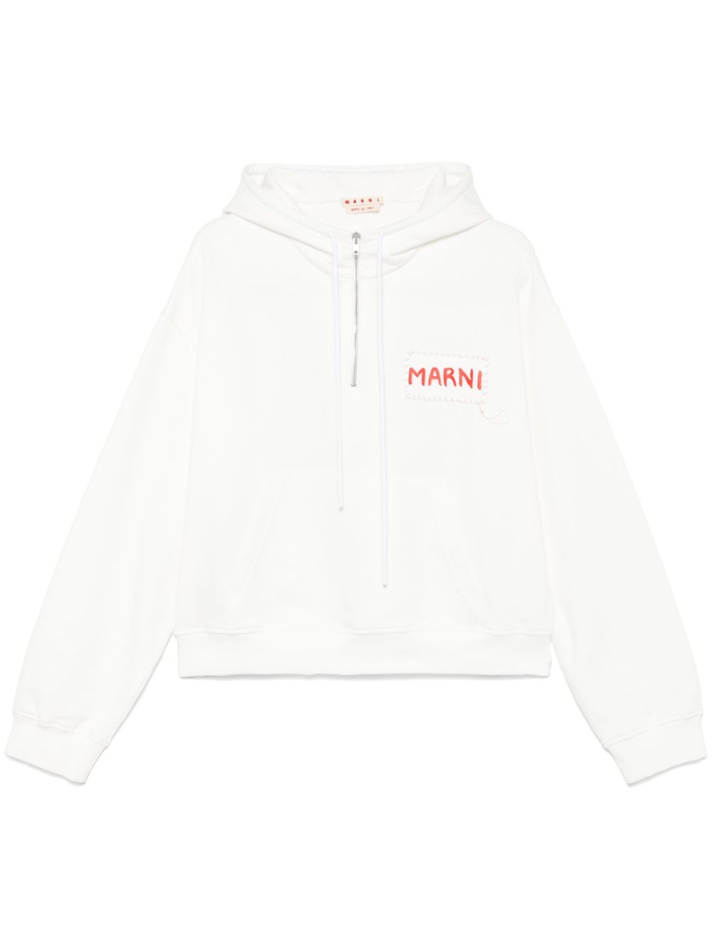 MARNI - hoodie à patch logo blanc - Lothaire