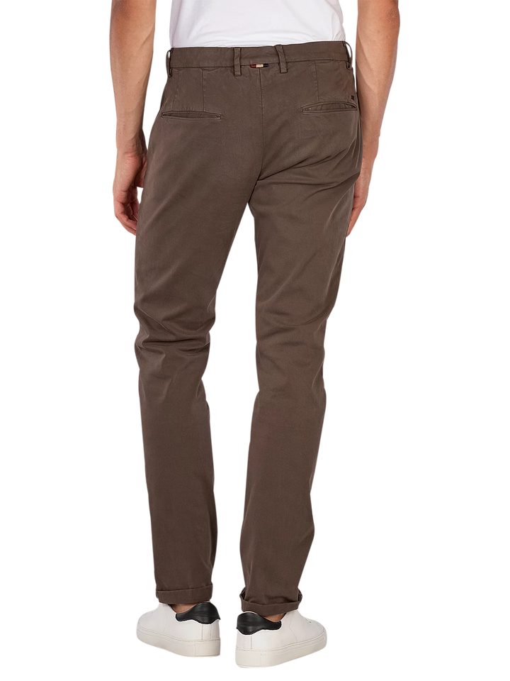 MASON'S - Pantalon chino Torino Flex Slim Marron