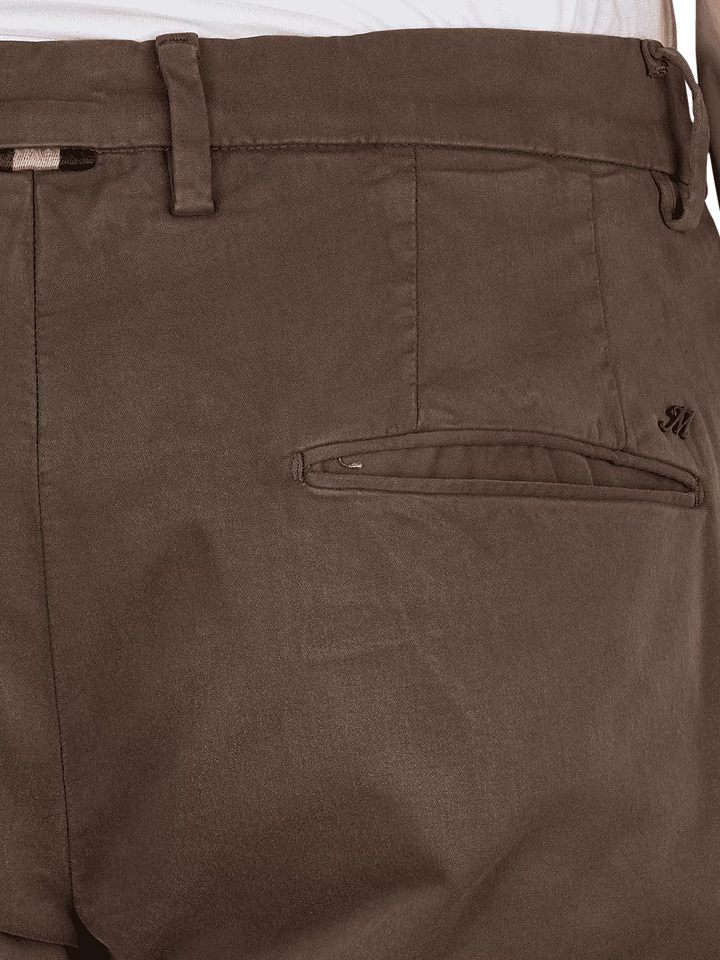 MASON'S - Pantalon chino Torino Flex Slim Marron
