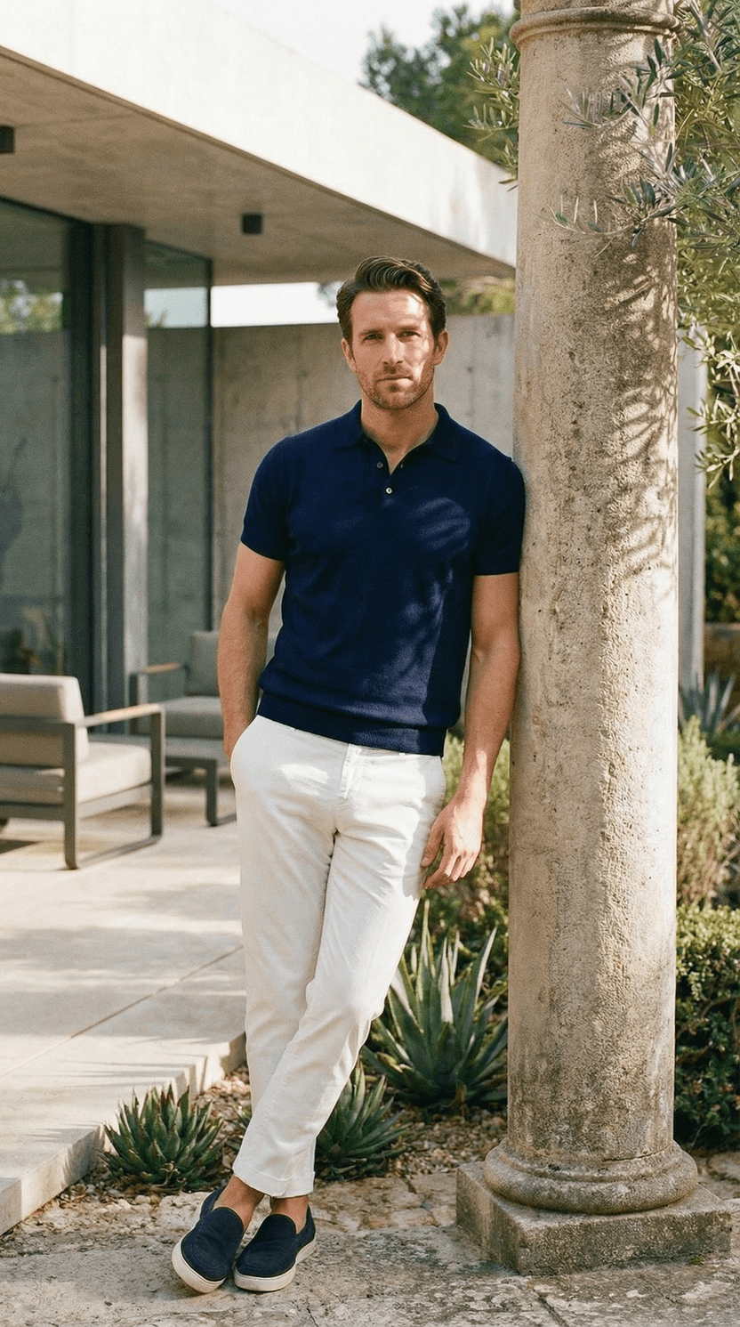 MASON'S - Milano pantalon chino en gabardine stretch extra slim fit Blanc stuc - Lothaire