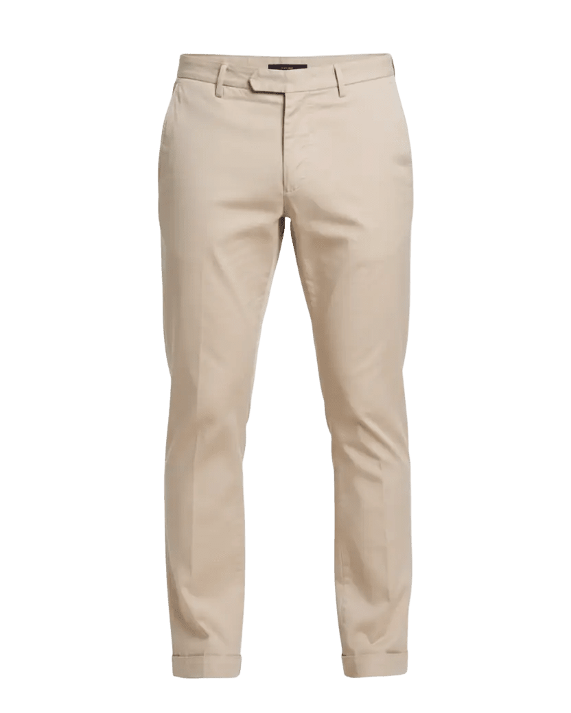MASON'S - Milano pantalon chino homme en gabardine stretch extra slim fit Beige clair - Lothaire