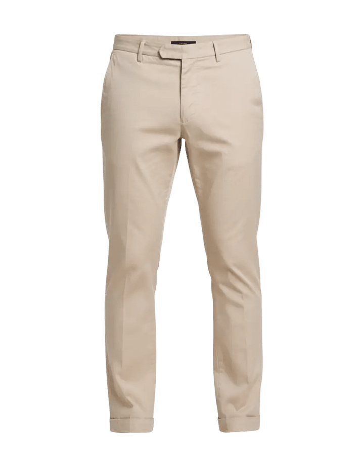 MASON'S - Milano pantalon chino homme en gabardine stretch extra slim fit Beige clair - Lothaire