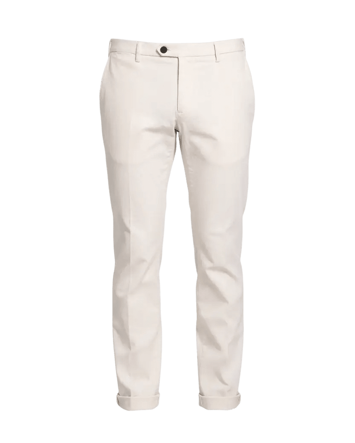 MASON'S - New York Sartoriale pantalon chino en coton laine regular fit Blanc stuc - Lothaire