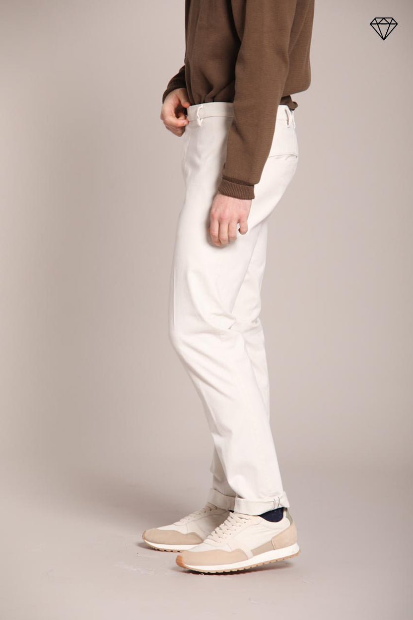 MASON'S - New York Sartoriale pantalon chino en coton laine regular fit Blanc stuc - Lothaire