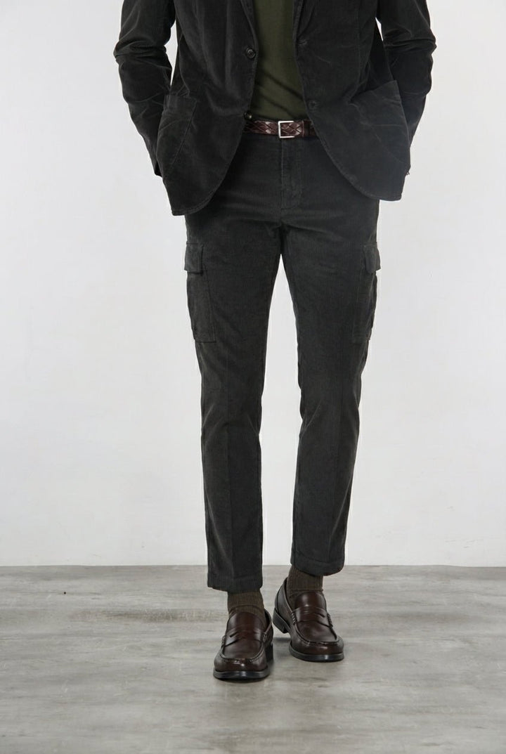 MASON'S - Pantalon cargo Chile en velours côtelé Marron - Lothaire