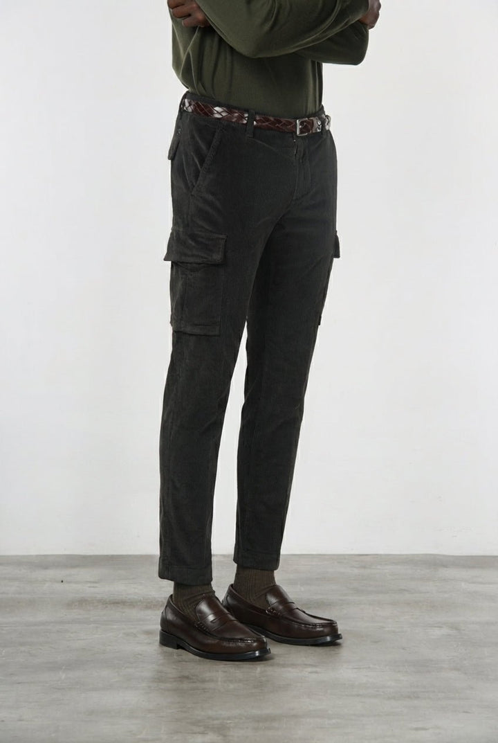 MASON'S - Pantalon cargo Chile en velours côtelé Marron - Lothaire