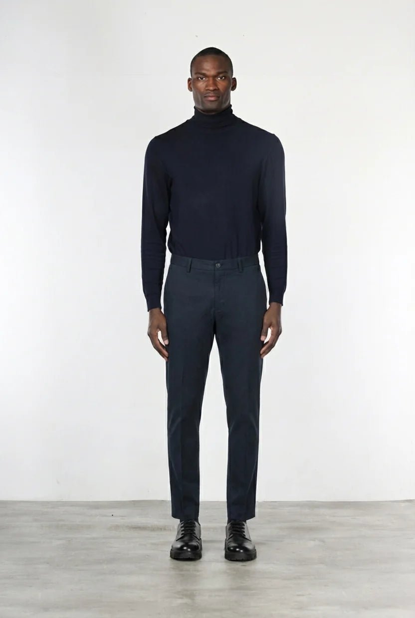 MASON'S - Pantalon Chino Milano Extra Slim en Gabardine Stretch Gris Anthracite - Lothaire