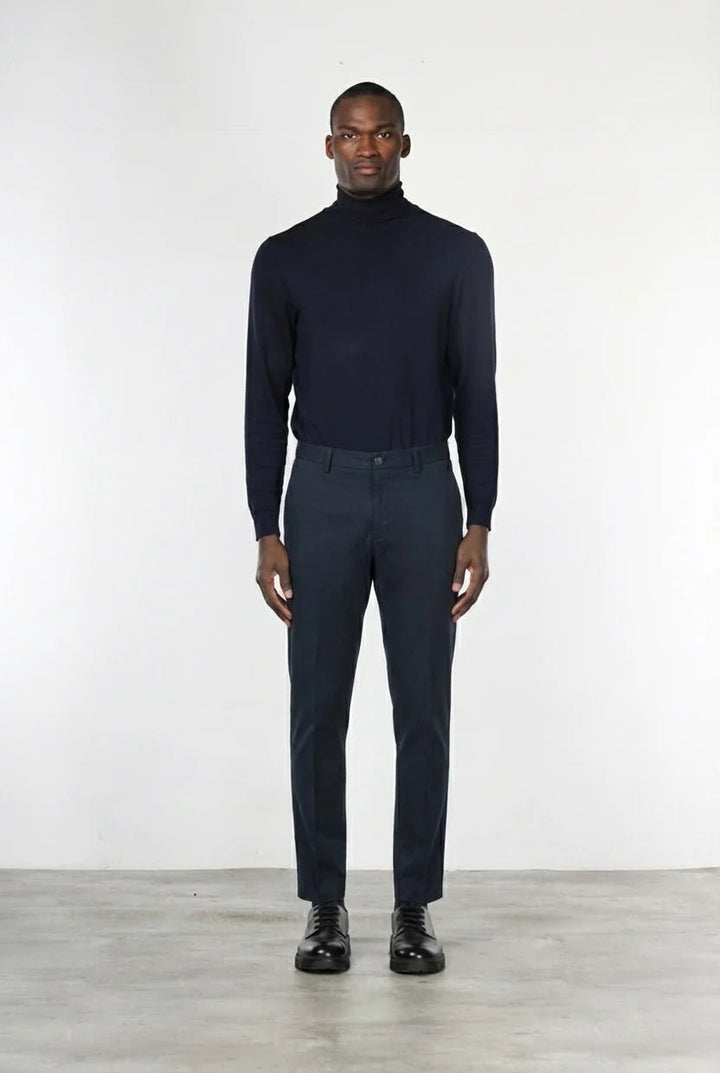 MASON'S - Pantalon Chino Milano Extra Slim en Gabardine Stretch Gris Anthracite - Lothaire