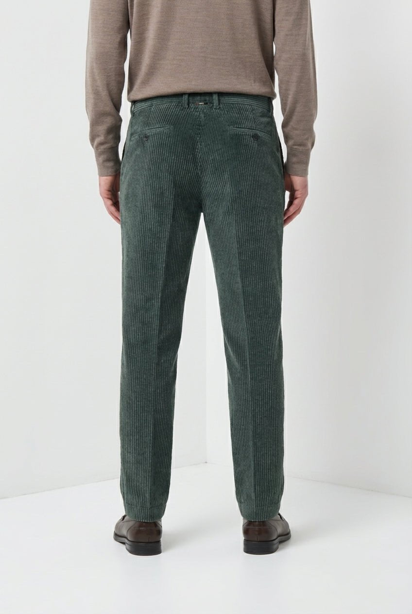 MASON'S - Pantalon chino Paris en velours côtelé Vert foncé - Lothaire