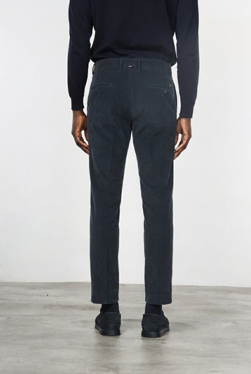 MASON'S - Pantalon chino Torino en velours côtelé Bleu marine - Lothaire