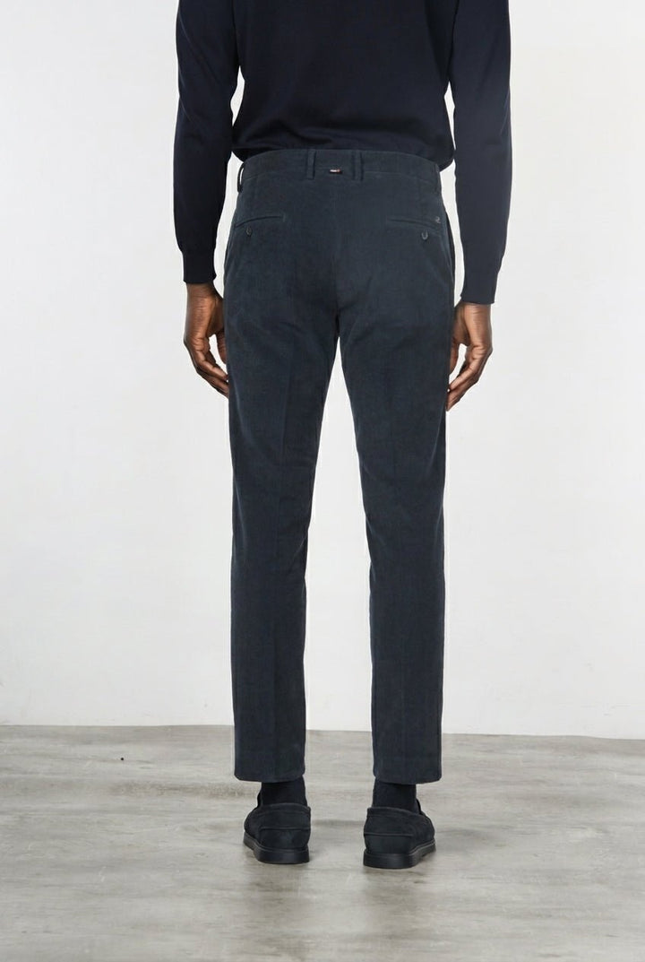 MASON'S - Pantalon chino Torino en velours côtelé Bleu marine - Lothaire