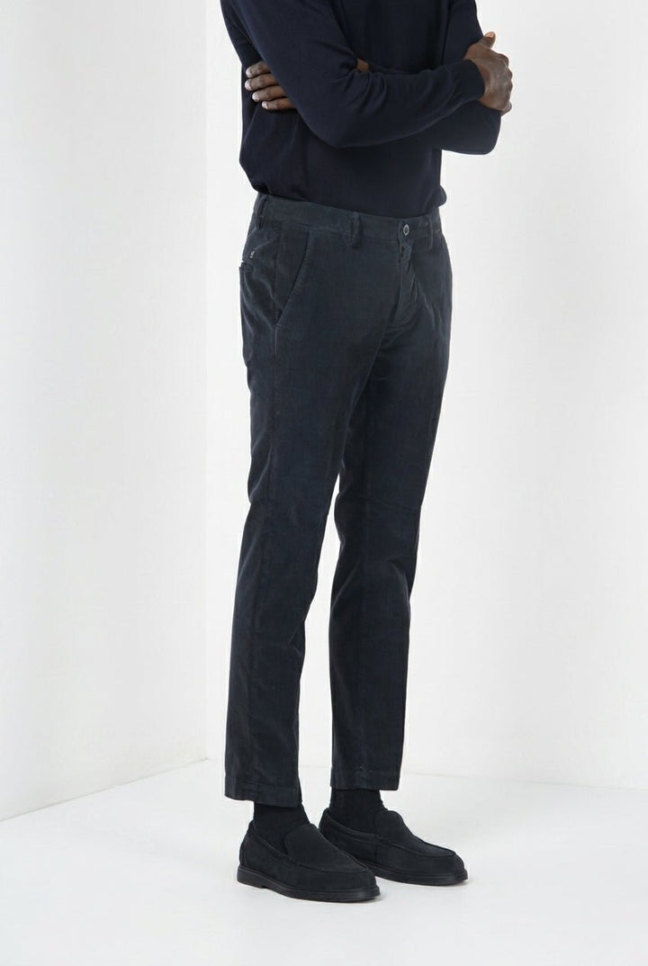 MASON'S - Pantalon chino Torino en velours côtelé Bleu marine - Lothaire