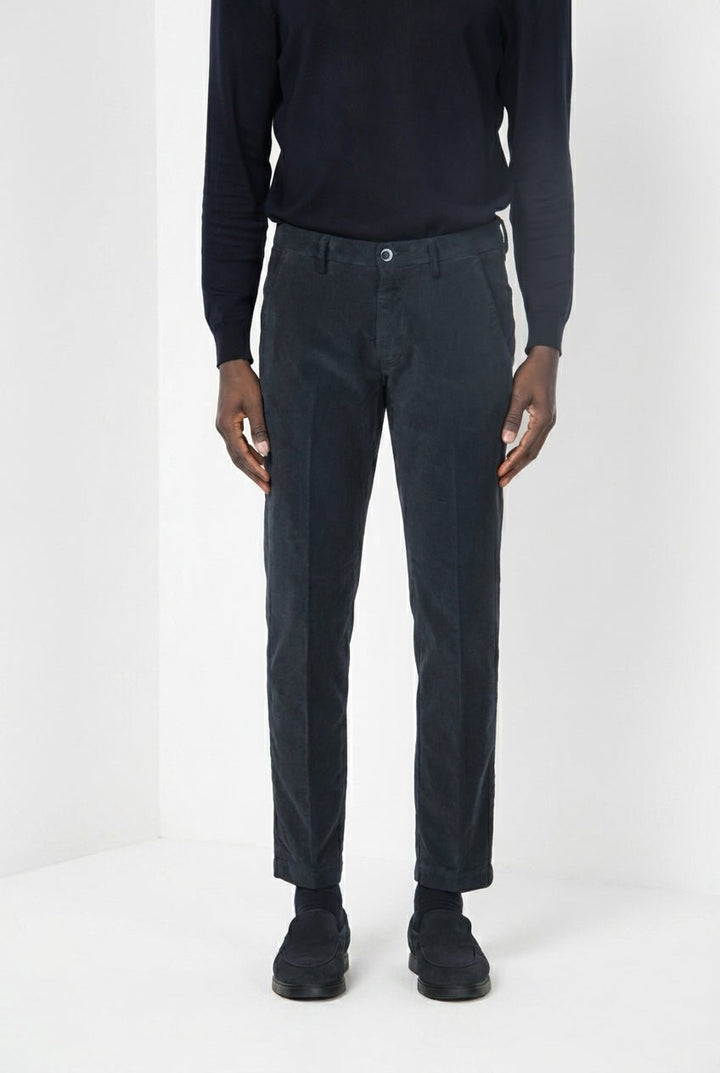 MASON'S - Pantalon chino Torino en velours côtelé Bleu marine - Lothaire