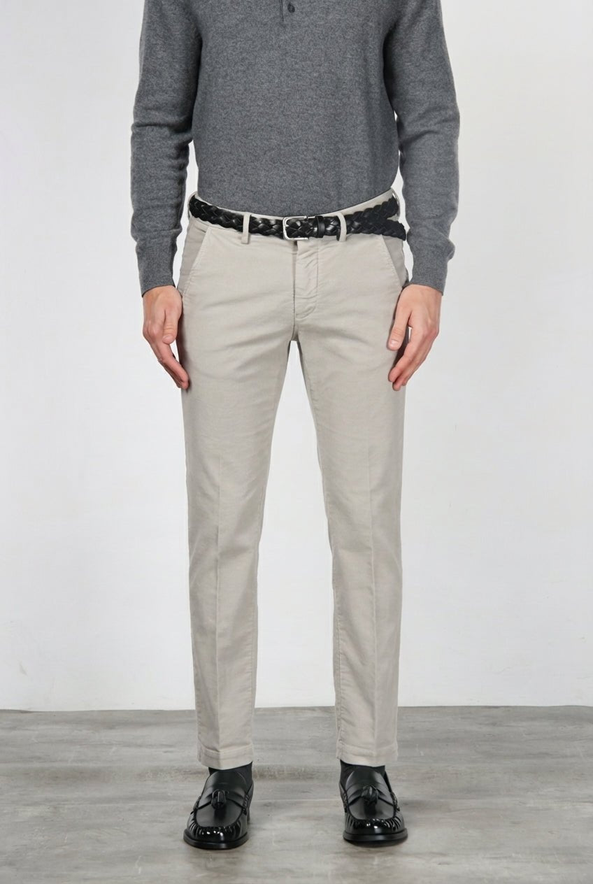 MASON'S - Pantalon chino Torino en velours côtelé Gris - Lothaire