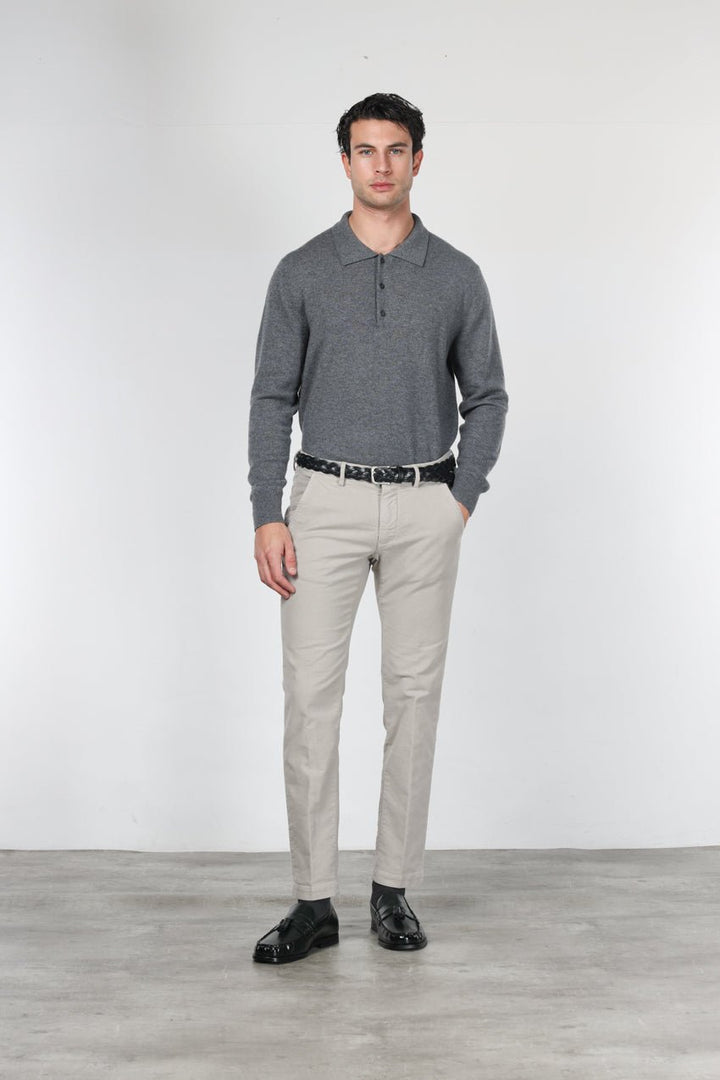 MASON'S - Pantalon chino Torino en velours côtelé Gris - Lothaire