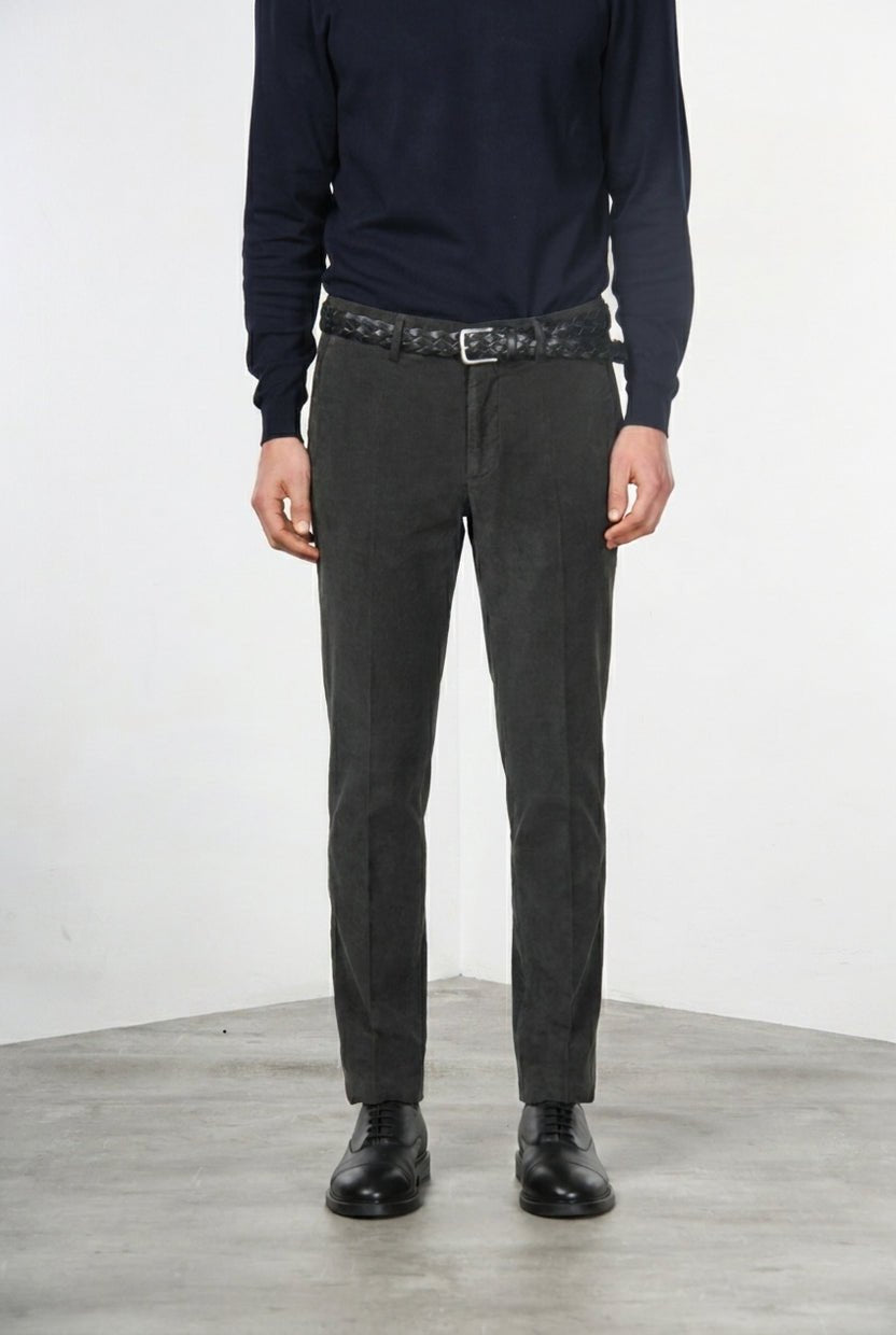 MASON'S - Pantalon chino Torino en velours côtelé Marron - Lothaire