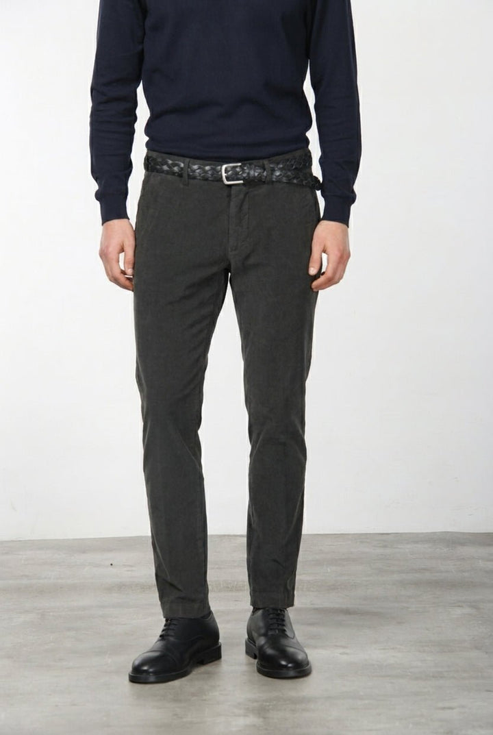 MASON'S - Pantalon chino Torino en velours côtelé Marron - Lothaire