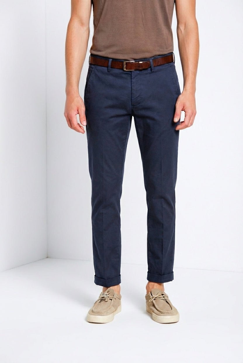 MASON'S - Pantalon chino Torino Flex Bleu marine - Lothaire