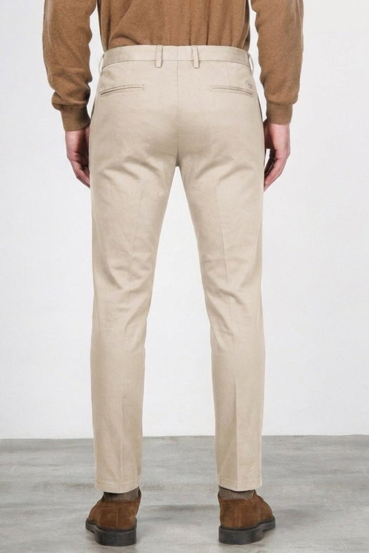 MASON'S - Pantalon chino Torino Flex en satin stretch Écru - Lothaire