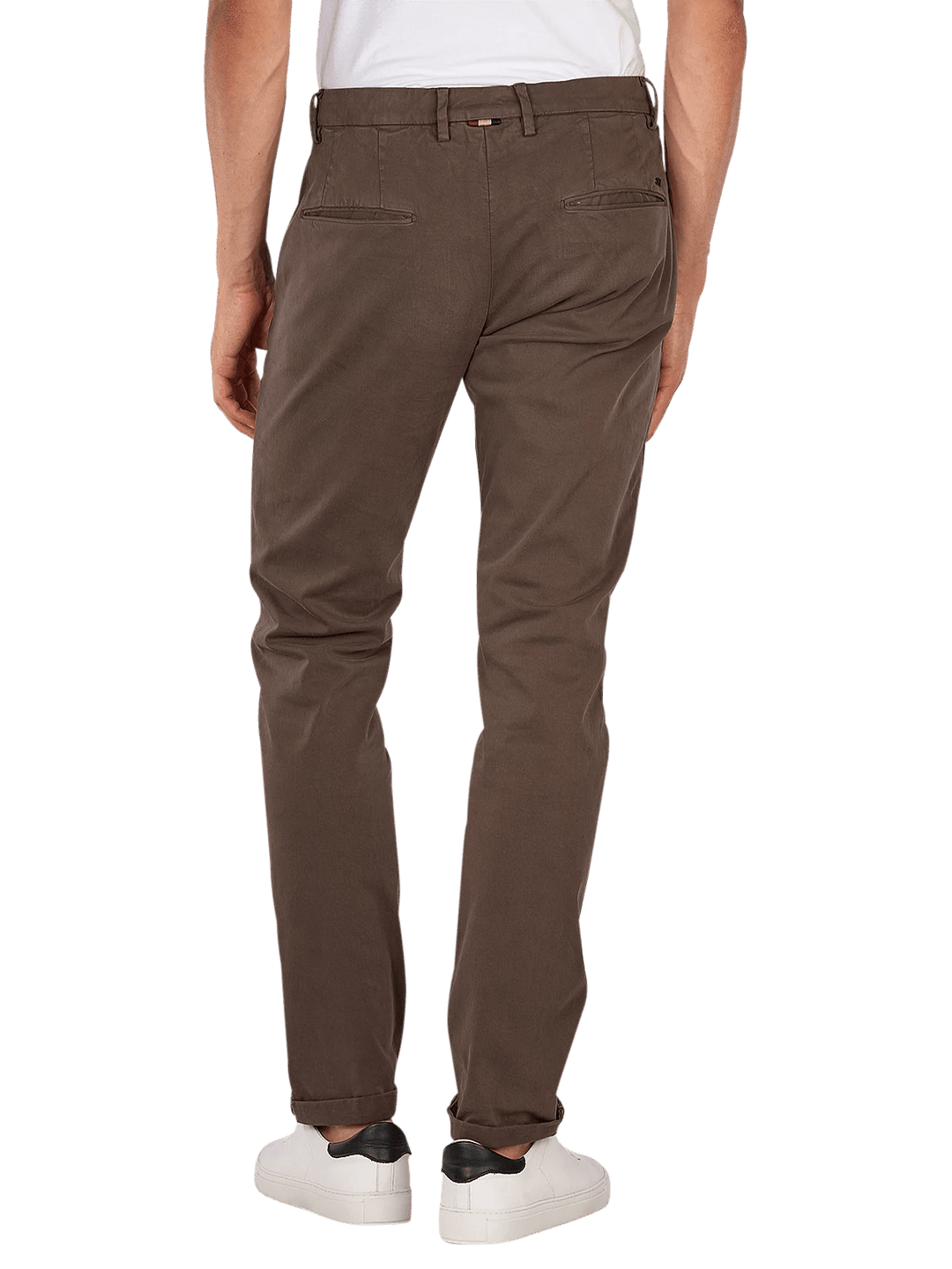 MASON'S - Pantalon chino Torino Flex Slim Marron - Lothaire