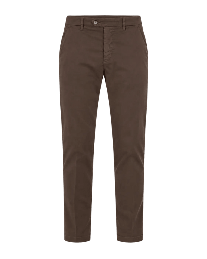 MASON'S - Pantalon chino Torino Flex Slim Marron - Lothaire