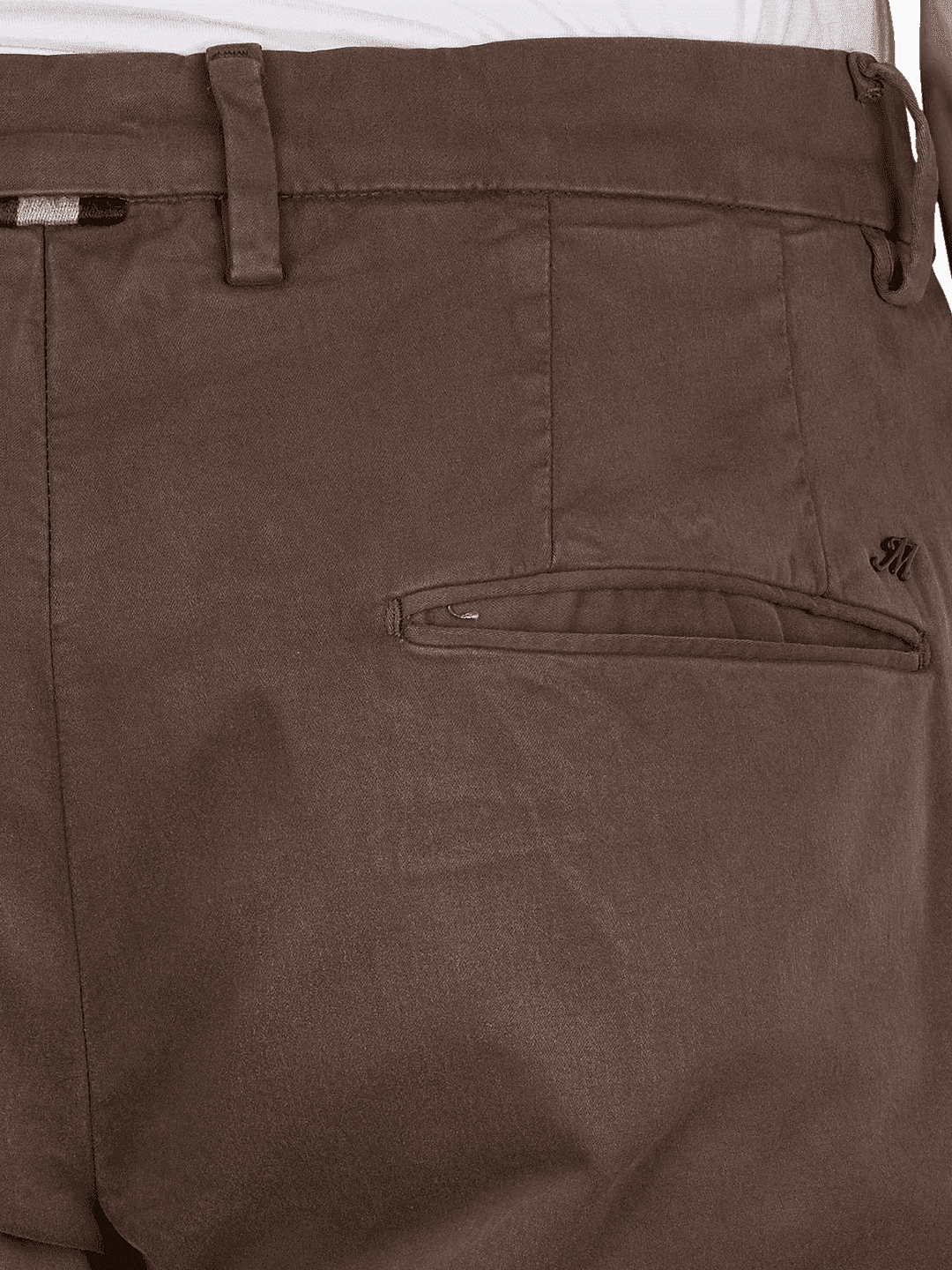 MASON'S - Pantalon chino Torino Flex Slim Marron - Lothaire
