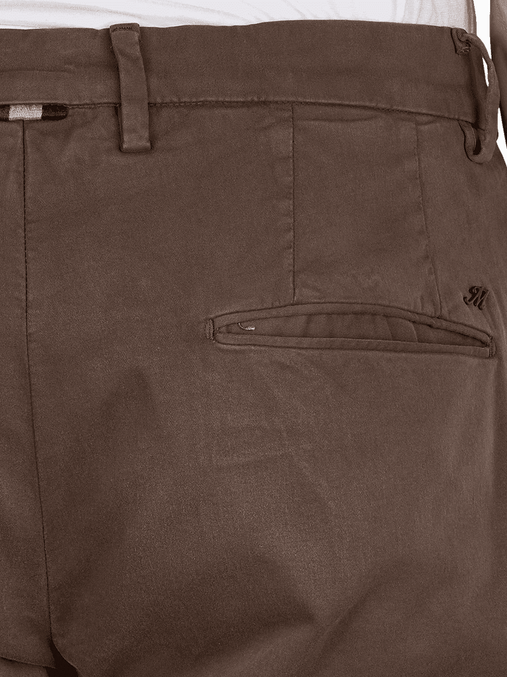 MASON'S - Pantalon chino Torino Flex Slim Marron - Lothaire