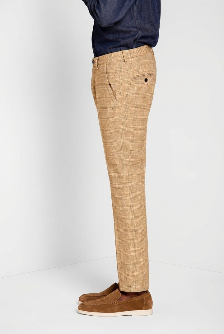 MASON'S - Pantalon chino Torino Prince de Galles Beige foncé - Lothaire