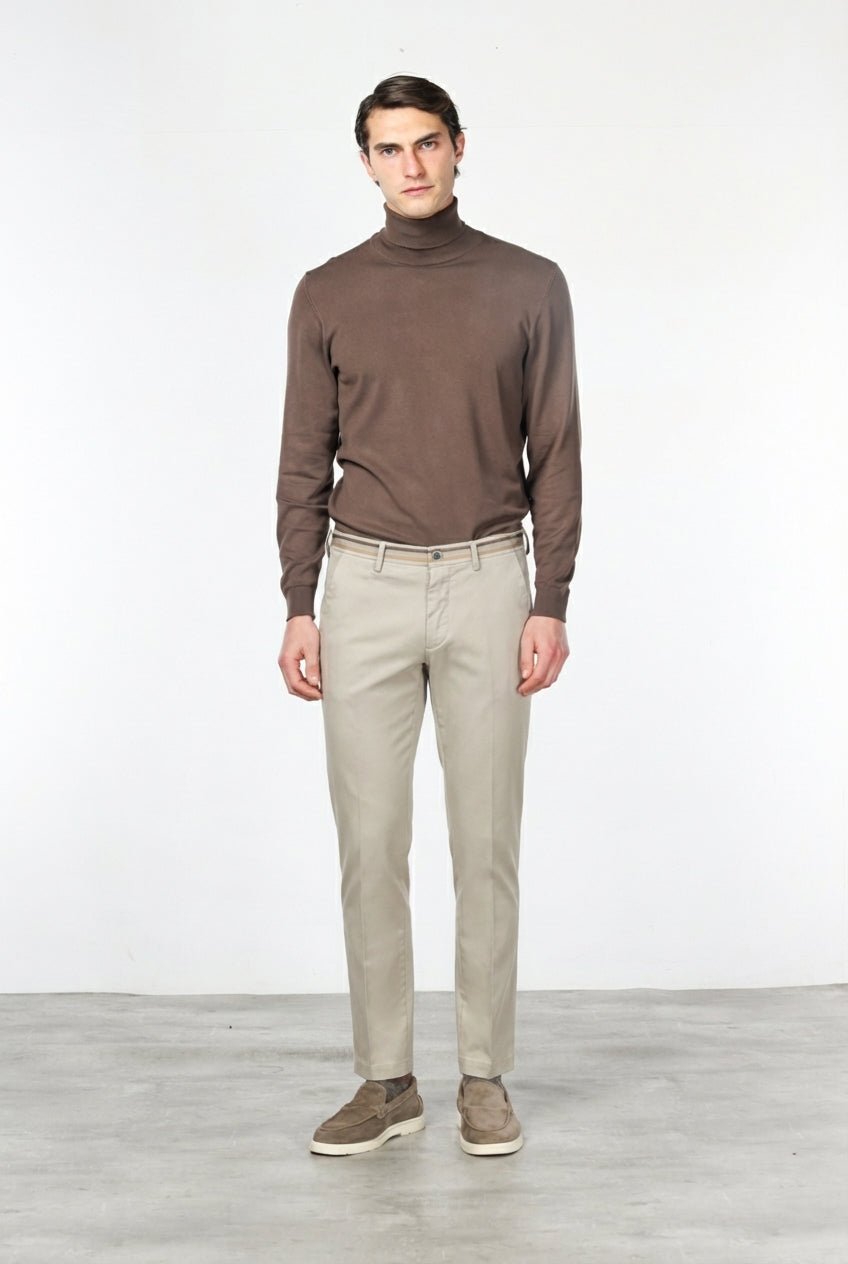 MASON'S - Pantalon chino Torino Winter Gris glacier - Lothaire