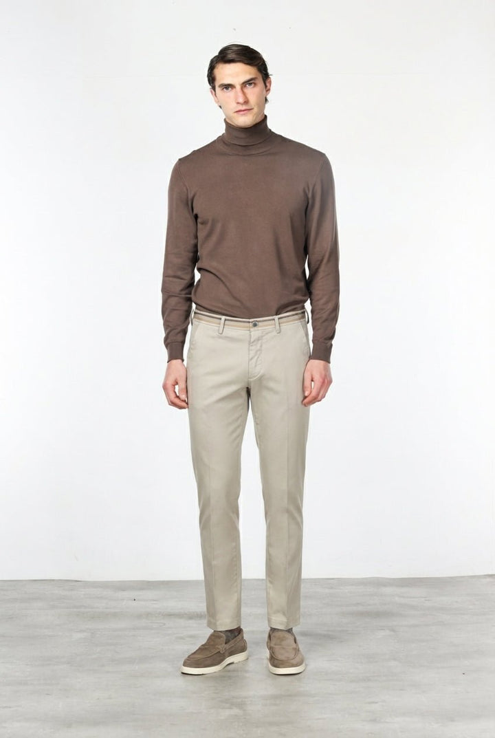 MASON'S - Pantalon chino Torino Winter Gris glacier - Lothaire