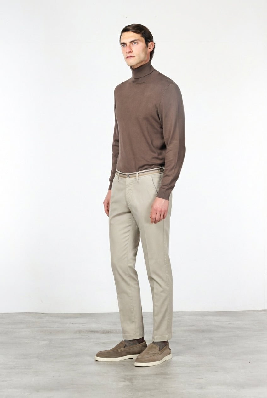 MASON'S - Pantalon chino Torino Winter Gris glacier - Lothaire