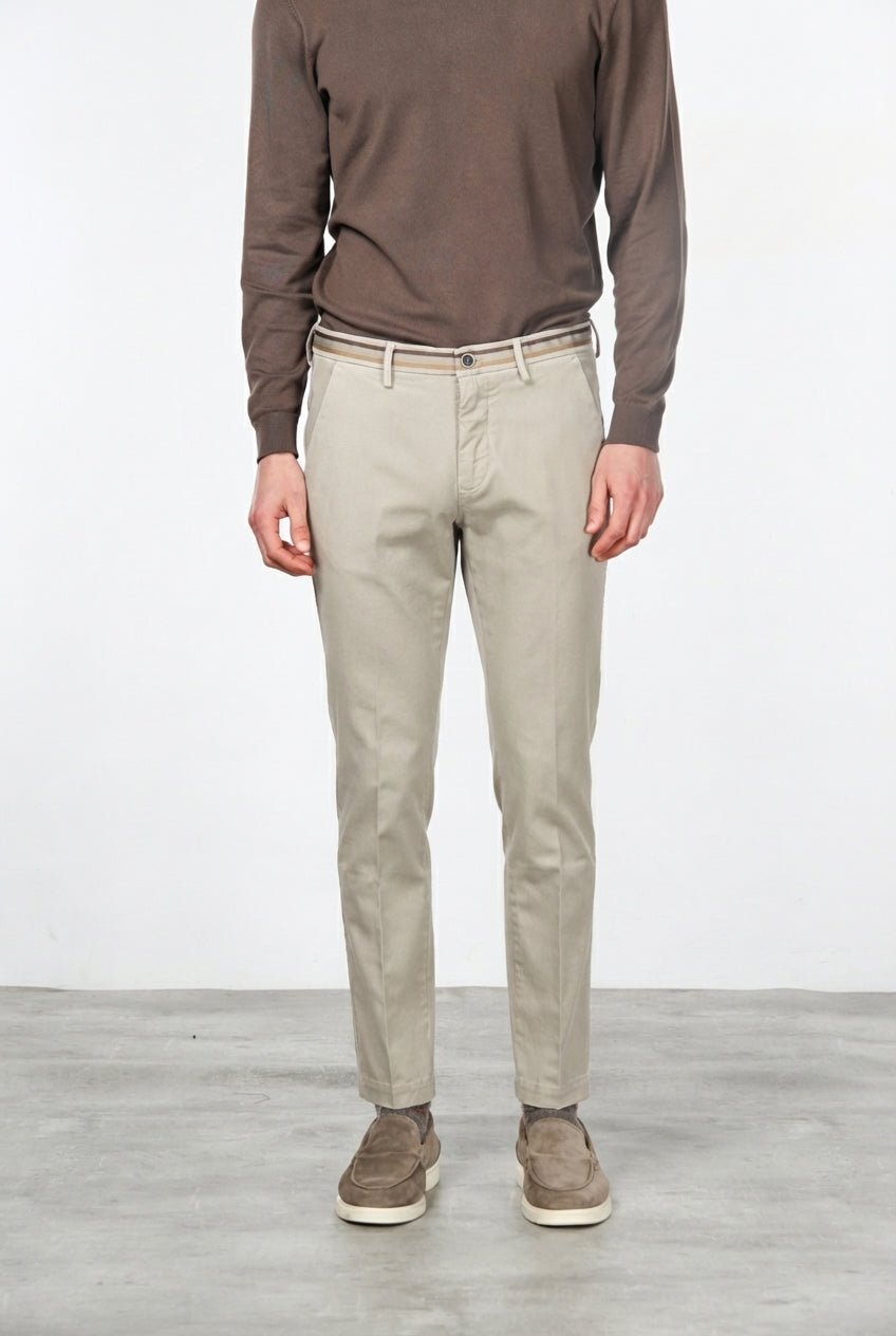 MASON'S - Pantalon chino Torino Winter Gris glacier - Lothaire