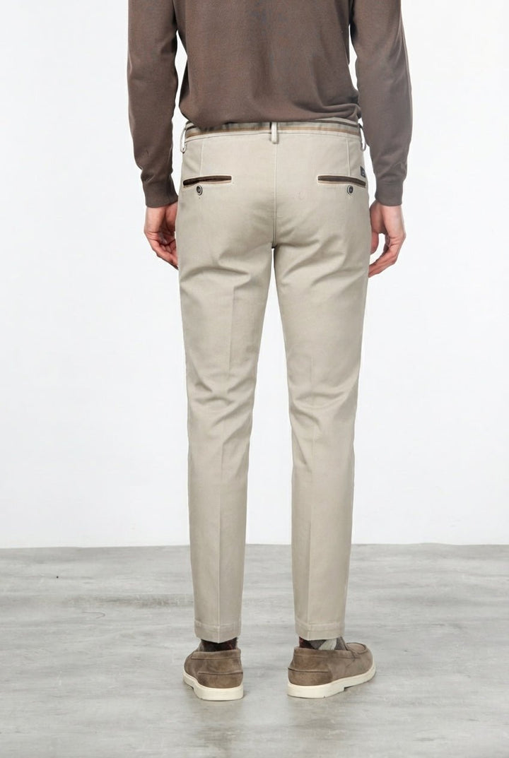 MASON'S - Pantalon chino Torino Winter Gris glacier - Lothaire