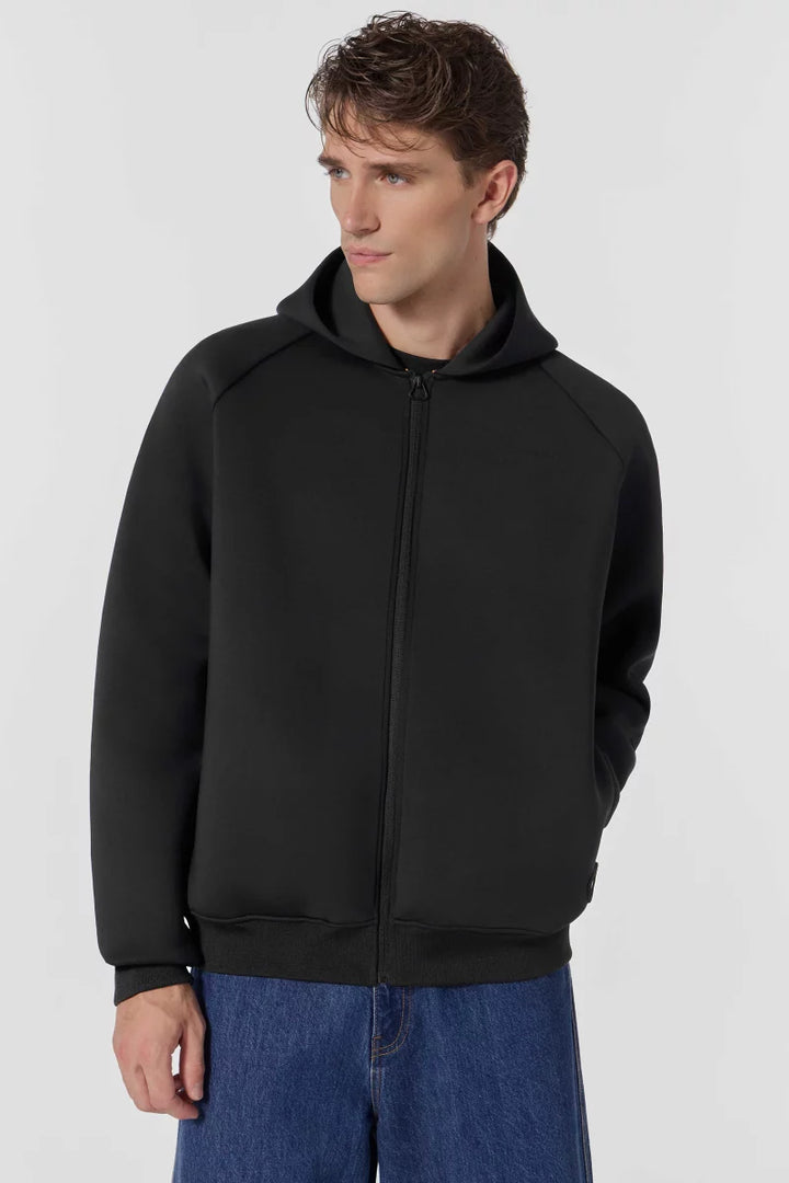 GERTRUDE - Sweat à capuche Melvin zippé Noir