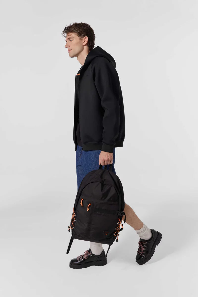 GERTRUDE - Sweat à capuche Melvin zippé Noir