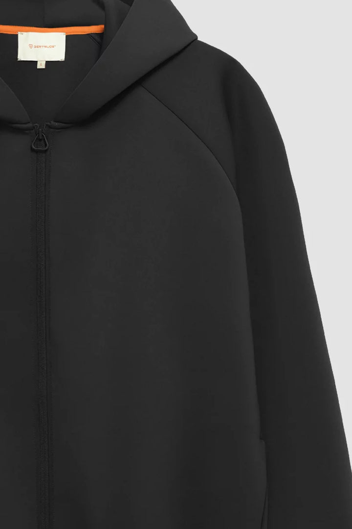 GERTRUDE - Sweat à capuche Melvin zippé Noir