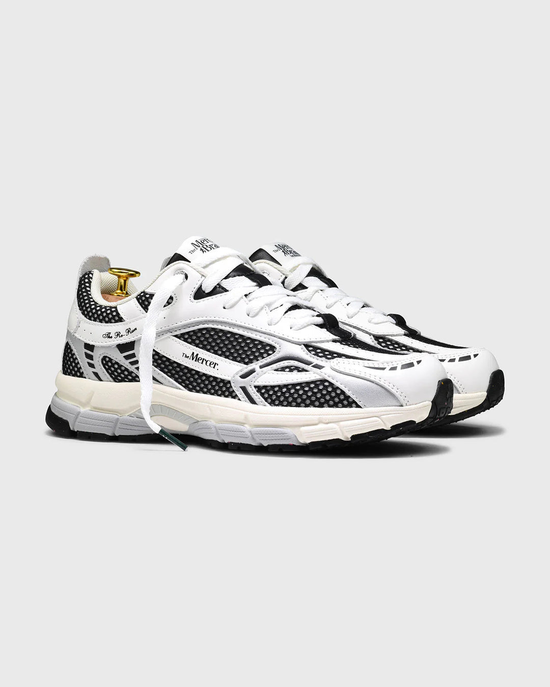 MERCER - Baskets Re-Run Blanc / Argent / Noir - Lothaire
