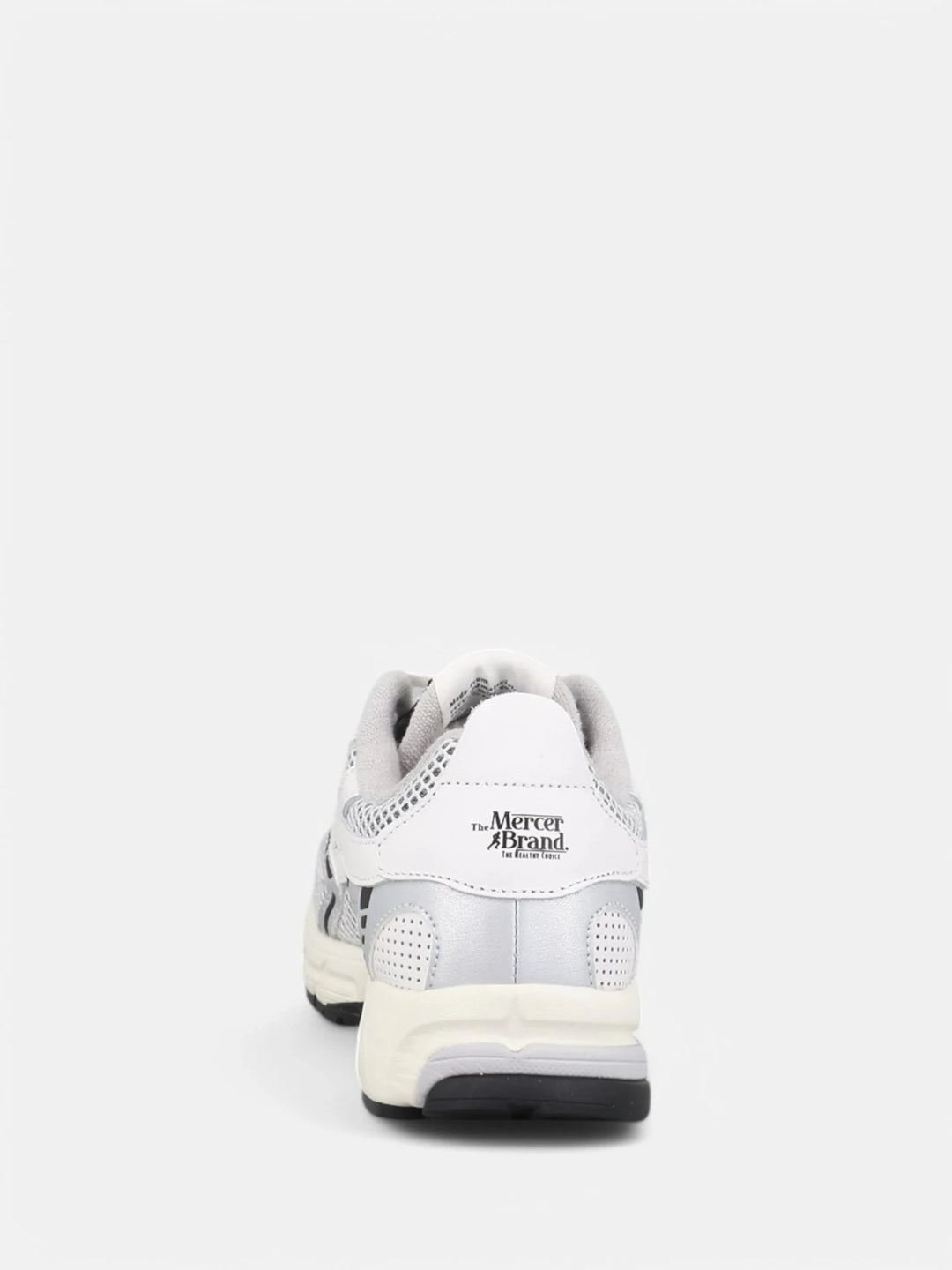 MERCER - Sneakers Re - Run White Silver Blanc/Noir - Lothaire