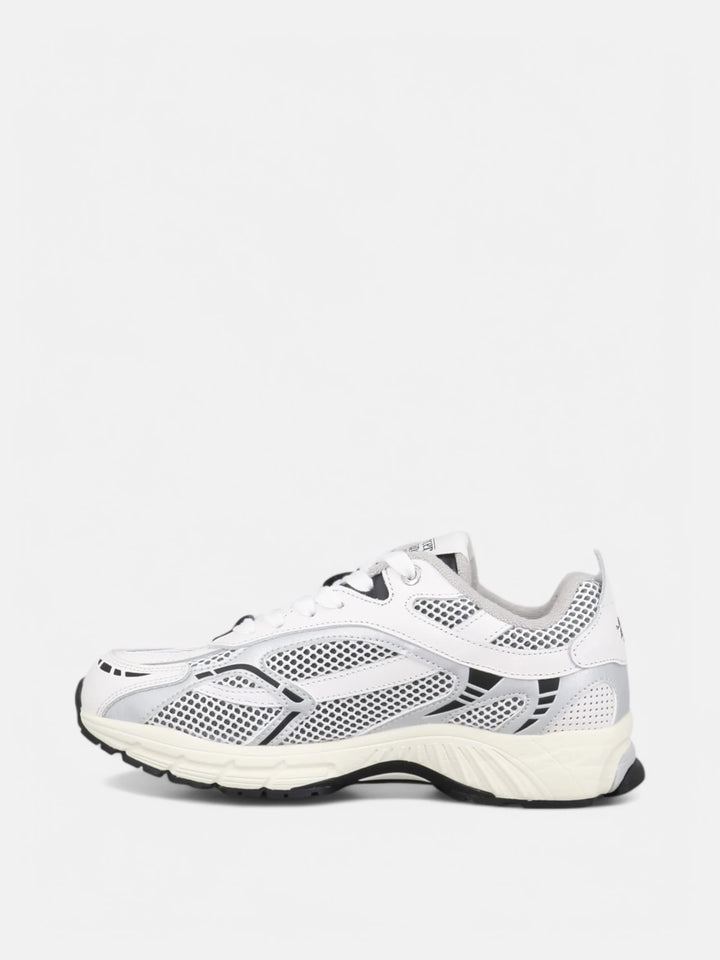 MERCER - Sneakers Re - Run White Silver Blanc/Noir - Lothaire